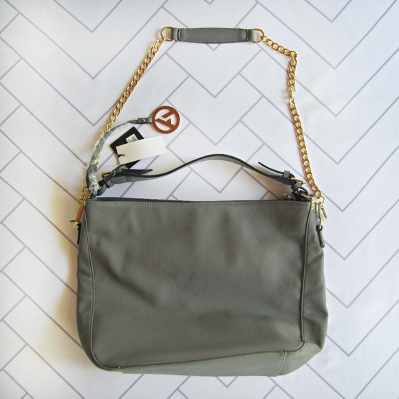 Bella Luca Large Vegan Leather Grey Purse NEW - Picture 3 of 5